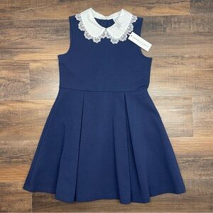 NWT navy white lace Janie and Jack Dress